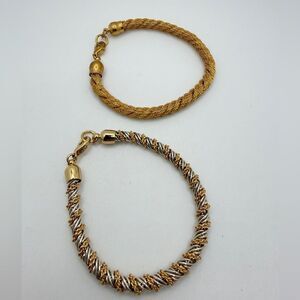 NIB Anne Klein II double bracelet set! One is two toned, other is gold tone!